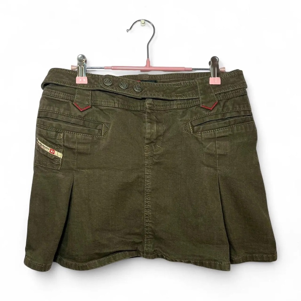 Diesel Olive Mini Skirt